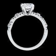 ZR737 Engagement Ring in 14k Gold with Diamonds