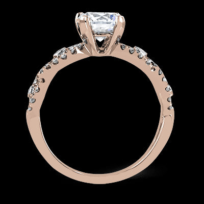 ZR737 Engagement Ring in 14k Gold with Diamonds