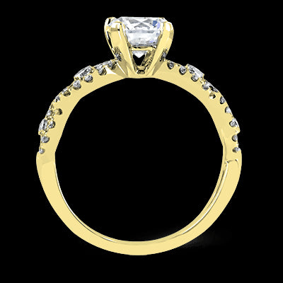 ZR737 Engagement Ring in 14k Gold with Diamonds