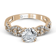 ZR737 Engagement Ring in 14k Gold with Diamonds