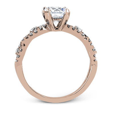 ZR737 Engagement Ring in 14k Gold with Diamonds