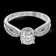 ZR738 Engagement Ring in 14k Gold with Diamonds