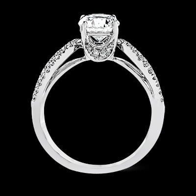 ZR738 Engagement Ring in 14k Gold with Diamonds