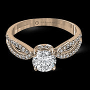 ZR738 Engagement Ring in 14k Gold with Diamonds