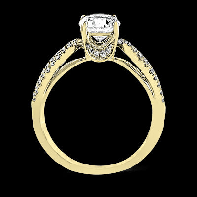 ZR738 Engagement Ring in 14k Gold with Diamonds
