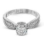 ZR738 Engagement Ring in 14k Gold with Diamonds