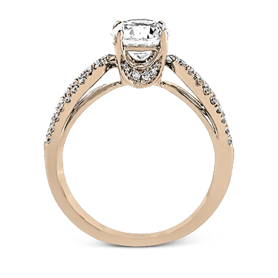 ZR738 Engagement Ring in 14k Gold with Diamonds