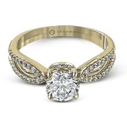 ZR738 Engagement Ring in 14k Gold with Diamonds