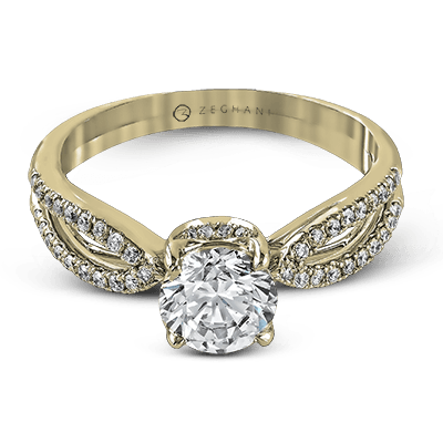 ZR738 Engagement Ring in 14k Gold with Diamonds