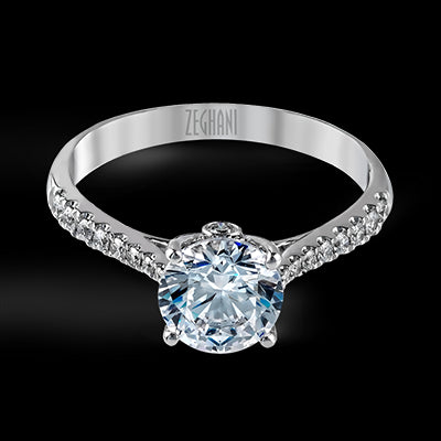 ZR750 Engagement Ring in 14k Gold with Diamonds