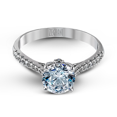 ZR750 Engagement Ring in 14k Gold with Diamonds