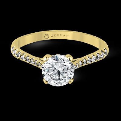 ZR752 Engagement Ring in 14k Gold with Diamonds