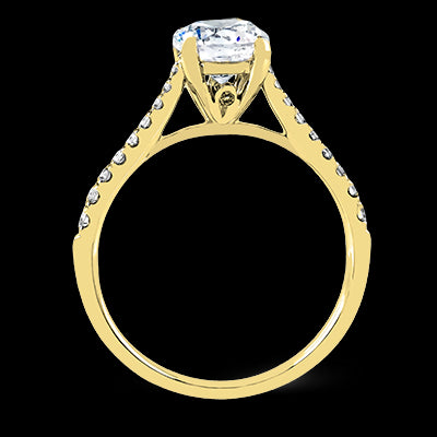 ZR752 Engagement Ring in 14k Gold with Diamonds