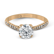 ZR752 Engagement Ring in 14k Gold with Diamonds