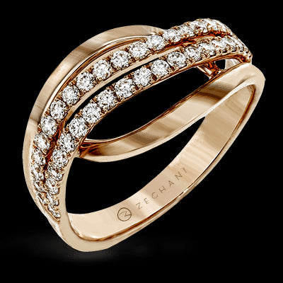 ZR815 Right Hand Ring in 14k Gold with Diamonds