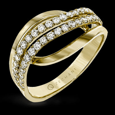 ZR815 Right Hand Ring in 14k Gold with Diamonds