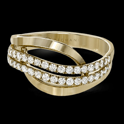 ZR815 Right Hand Ring in 14k Gold with Diamonds