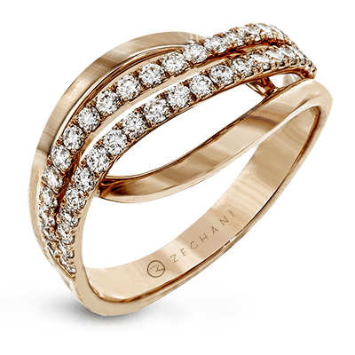 ZR815 Right Hand Ring in 14k Gold with Diamonds