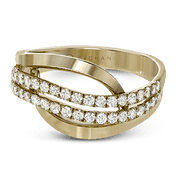 ZR815 Right Hand Ring in 14k Gold with Diamonds