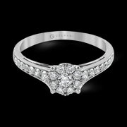 ZR827 Engagement Ring in 14k Gold with Diamonds