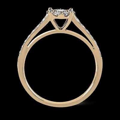 ZR827 Engagement Ring in 14k Gold with Diamonds