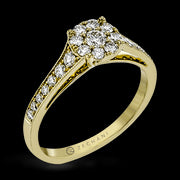 ZR827 Engagement Ring in 14k Gold with Diamonds