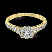ZR827 Engagement Ring in 14k Gold with Diamonds