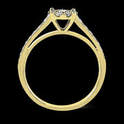 ZR827 Engagement Ring in 14k Gold with Diamonds