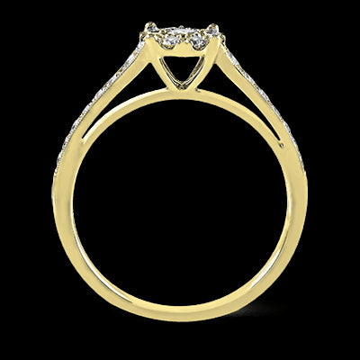 ZR827 Engagement Ring in 14k Gold with Diamonds