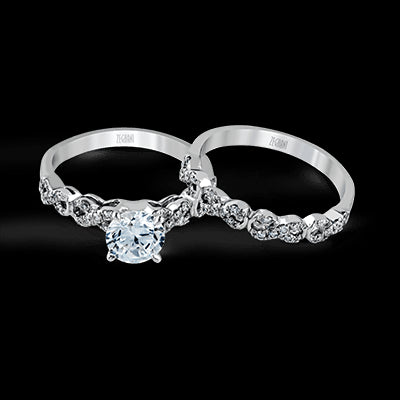 ZR868 Wedding Set in 14k Gold with Diamonds