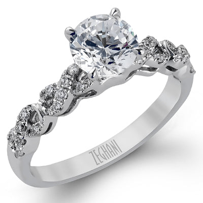 ZR868 Wedding Set in 14k Gold with Diamonds