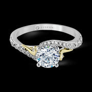 ZR874 Engagement Ring in 14k Gold with Diamonds