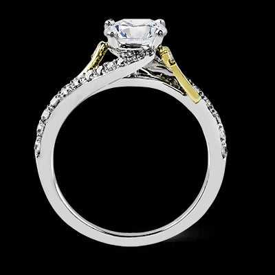 ZR874 Engagement Ring in 14k Gold with Diamonds