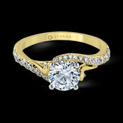 ZR874 Engagement Ring in 14k Gold with Diamonds