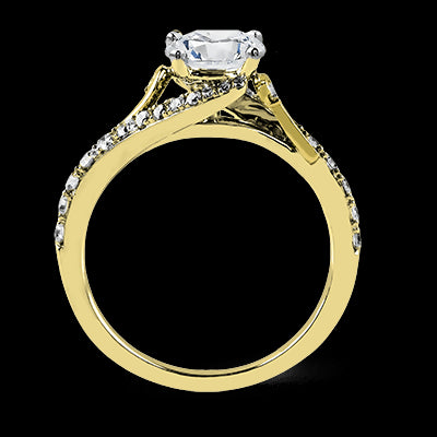 ZR874 Engagement Ring in 14k Gold with Diamonds