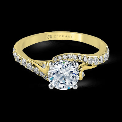 ZR874 Engagement Ring in 14k Gold with Diamonds