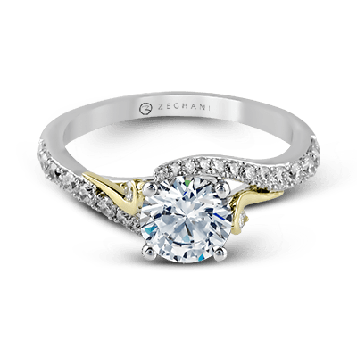 ZR874 Engagement Ring in 14k Gold with Diamonds