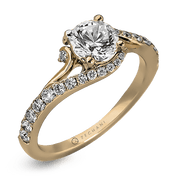 ZR874 Engagement Ring in 14k Gold with Diamonds