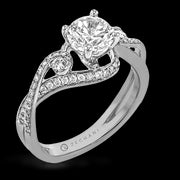 ZR880 Engagement Ring in 14k Gold with Diamonds