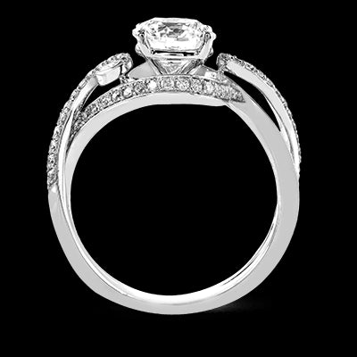 ZR880 Engagement Ring in 14k Gold with Diamonds