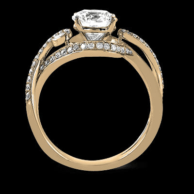ZR880 Engagement Ring in 14k Gold with Diamonds