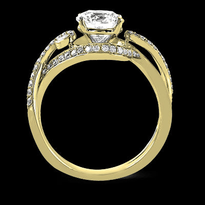 ZR880 Engagement Ring in 14k Gold with Diamonds