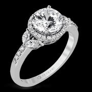 ZR909 Engagement Ring in 14k Gold with Diamonds