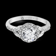 ZR909 Engagement Ring in 14k Gold with Diamonds