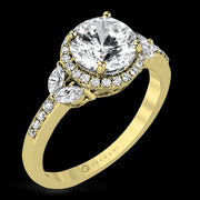 ZR909 Engagement Ring in 14k Gold with Diamonds