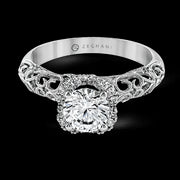 ZR914 Engagement Ring in 14k Gold with Diamonds