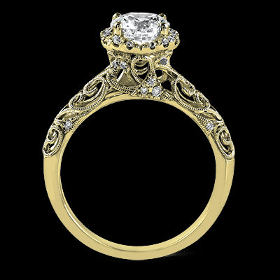 ZR914 Engagement Ring in 14k Gold with Diamonds