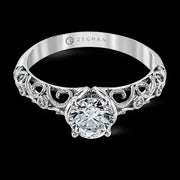 ZR915 Engagement Ring in 14k Gold with Diamonds