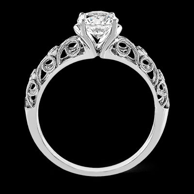 ZR915 Engagement Ring in 14k Gold with Diamonds