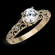 ZR915 Engagement Ring in 14k Gold with Diamonds
